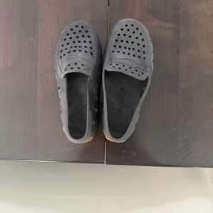 Kids Gray Waterproof Slip-On Rain & Snow Boots